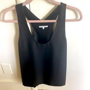 Helmut Lang silk black tank blouse. Size Medium